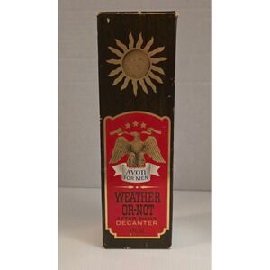 Vintage Avon Weather Or Not After Shave Decanter Full Bottle With Original Box